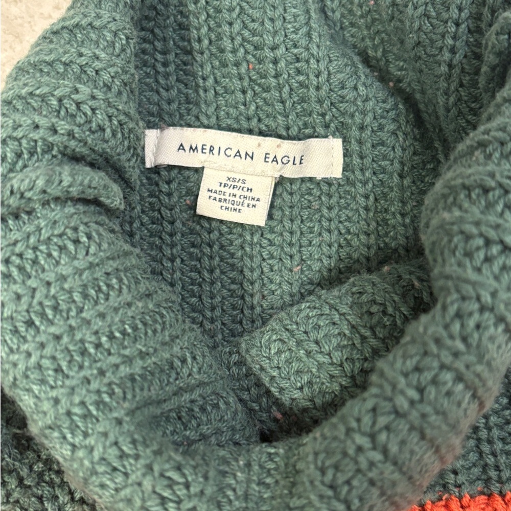 American Eagle Outfitters Multicolor Turtleneck Sweater XS/S - Picture 4 of 5